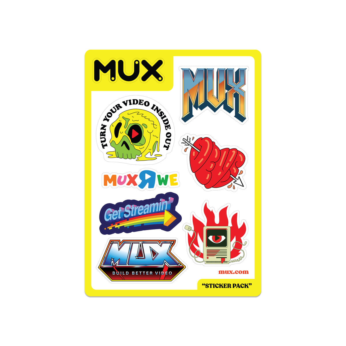 Mux sticker sheet