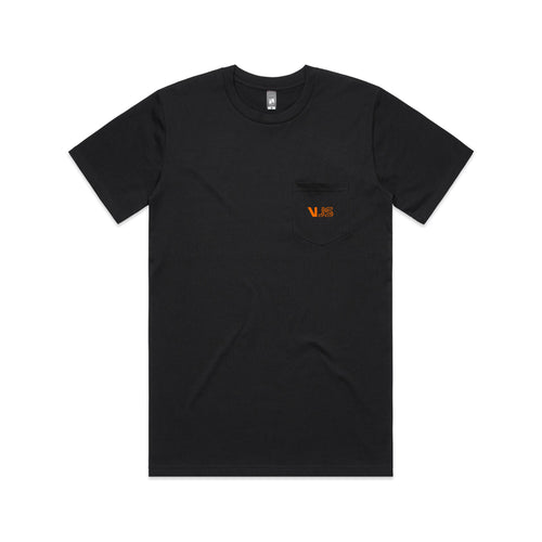 Video.js globe pocket tee